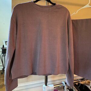 Athleta Seasoft Crewneck Sweatshirt, Size Medium, Smoky Rose